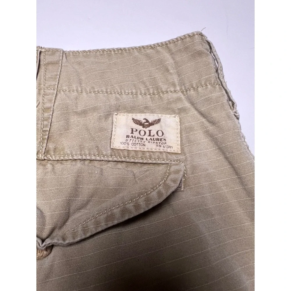 Polo Ralph Lauren Cargo Shorts Mens 38 Tan Ripstop Utility Classic Fit
